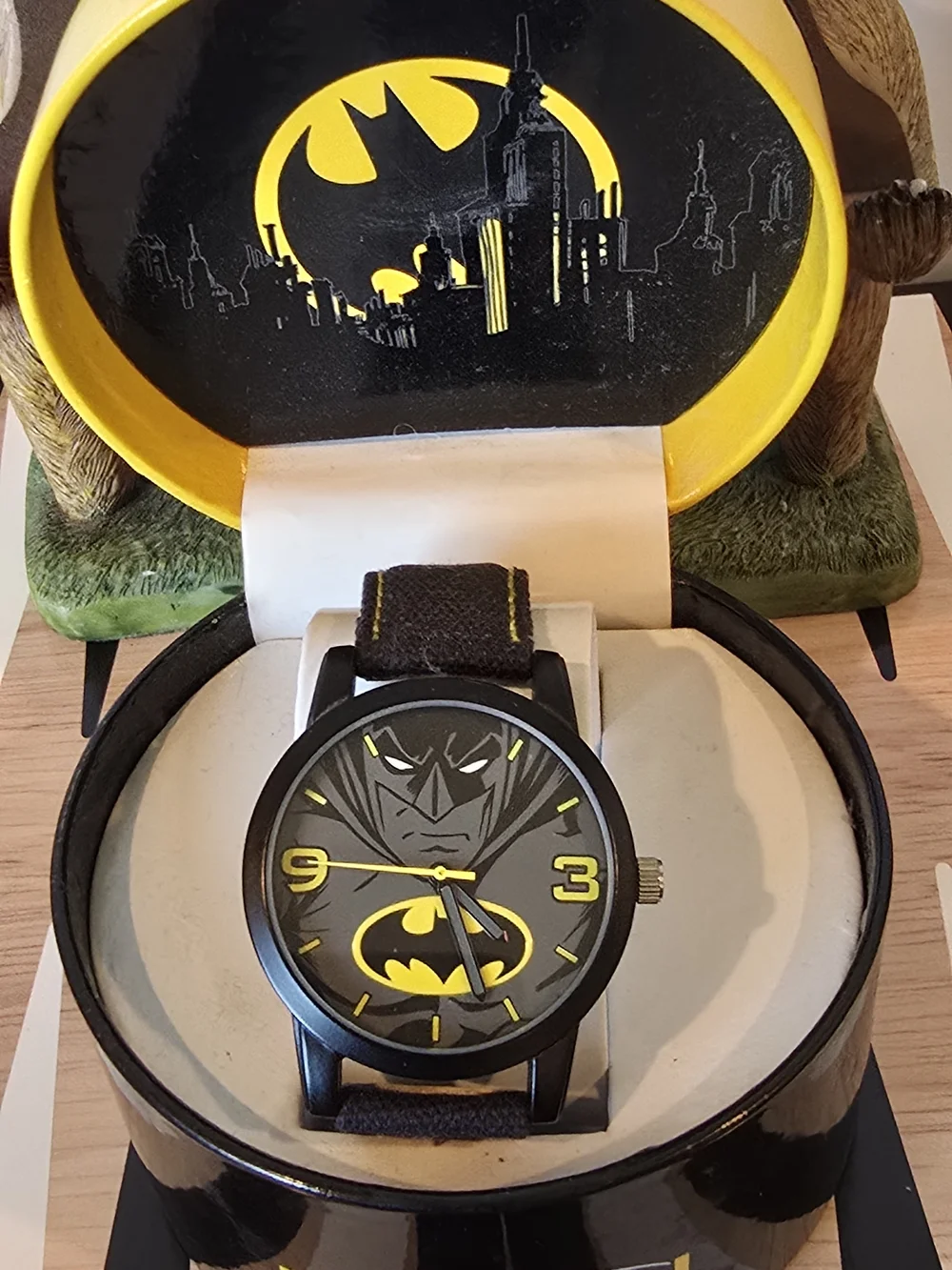 DC Comics BAT9040 Stainless Steel Batman Watch with Canvas Strap